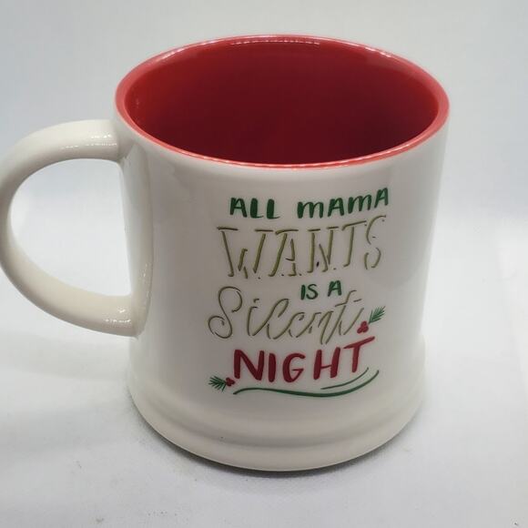 “All Mama Wants Is A Silent Night” Parker Lane Christmas Mug Coffee Cup 16 Oz - Picture 2 of 7